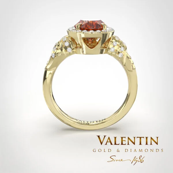 Ti amo Garnet Gold Ring 4438 – yellow gold