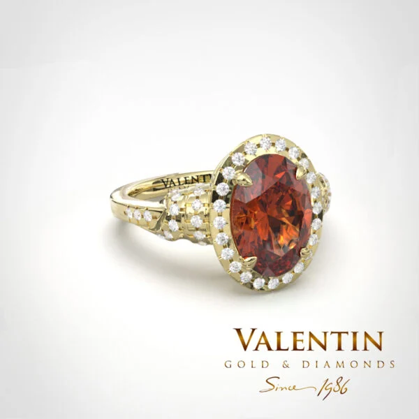 Ti amo Garnet Gold Ring 4438 – yellow gold