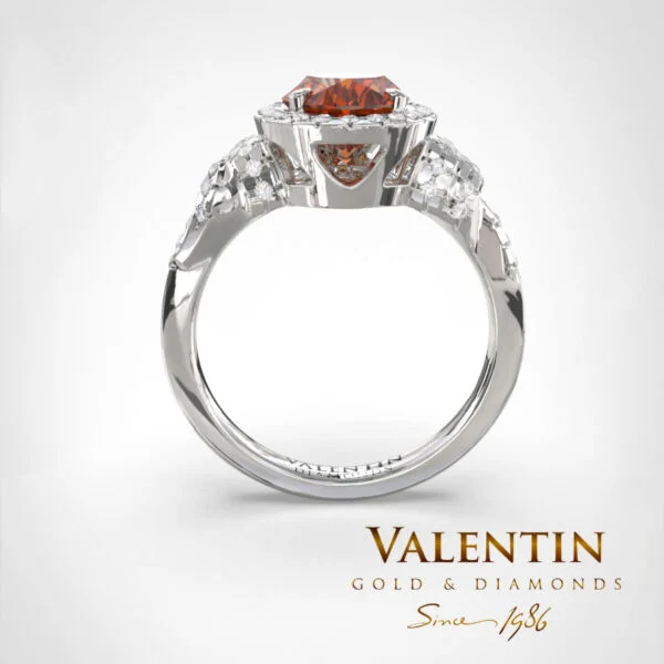 Ti amo Garnet Gold Ring 4438 – white gold