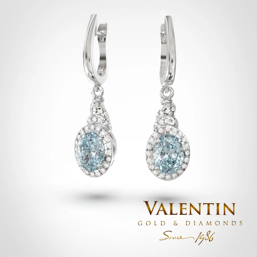 Ti amo Aqua Gold Earrings 7393 – white gold