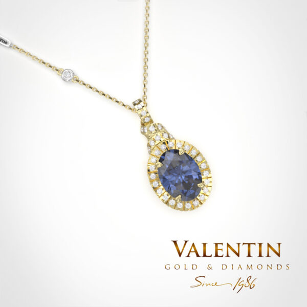 Ti amo Sapphire Gold Pendant 6567 – yellow gold