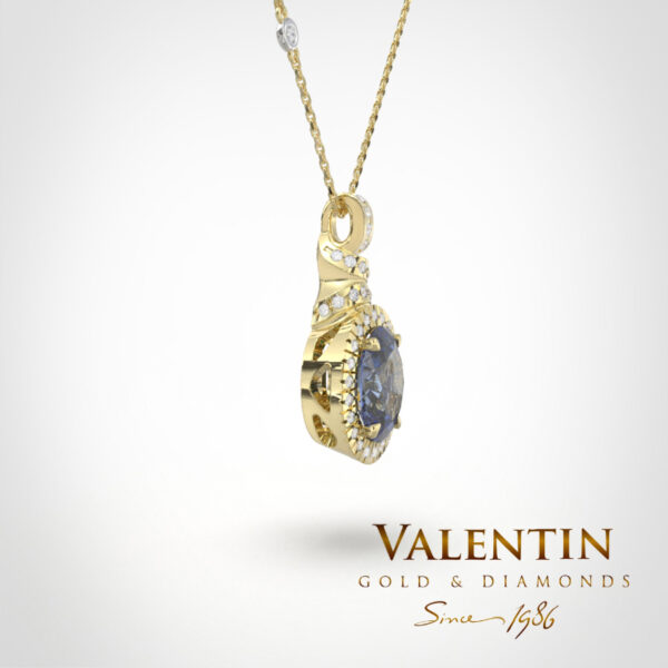 Ti amo Sapphire Gold Pendant 6567 – yellow gold