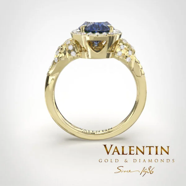 Златен пръстен Ti amo Sapphire 4477 – жълто злато