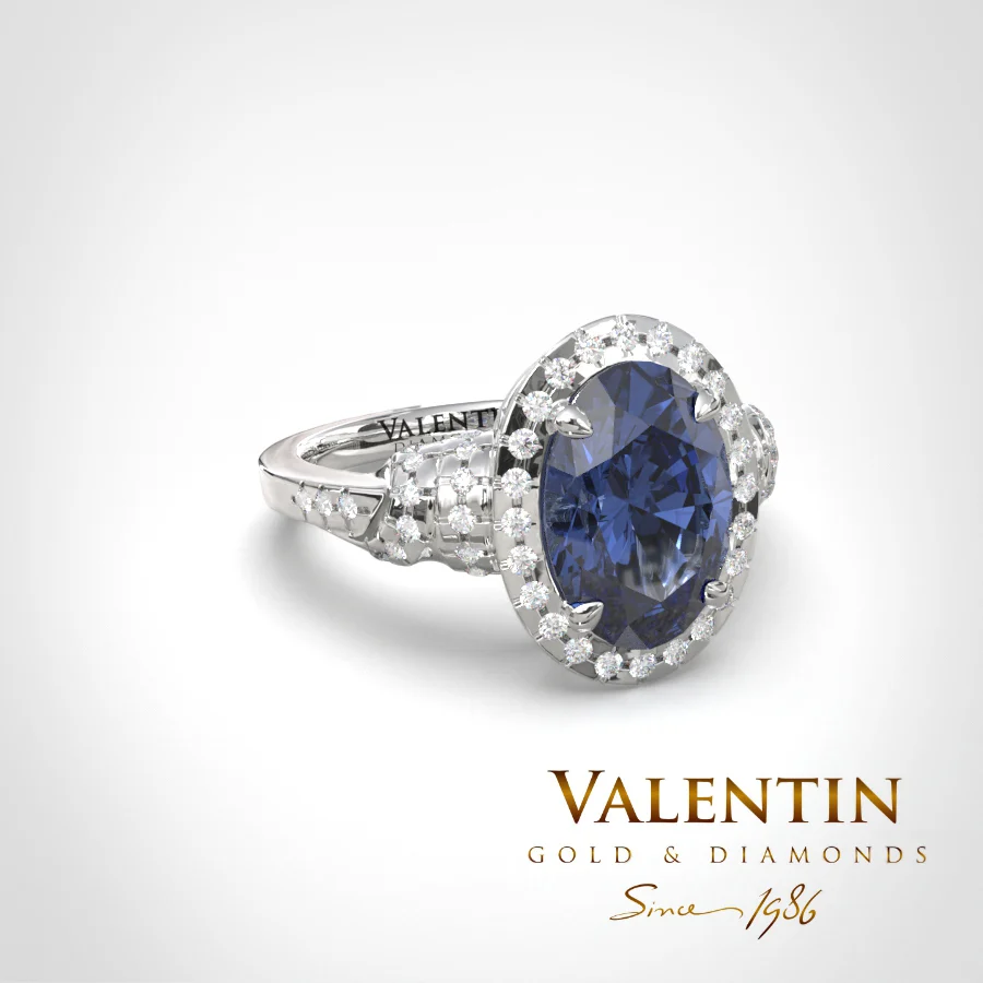 Златен пръстен Ti amo Sapphire 4477 – бяло злато