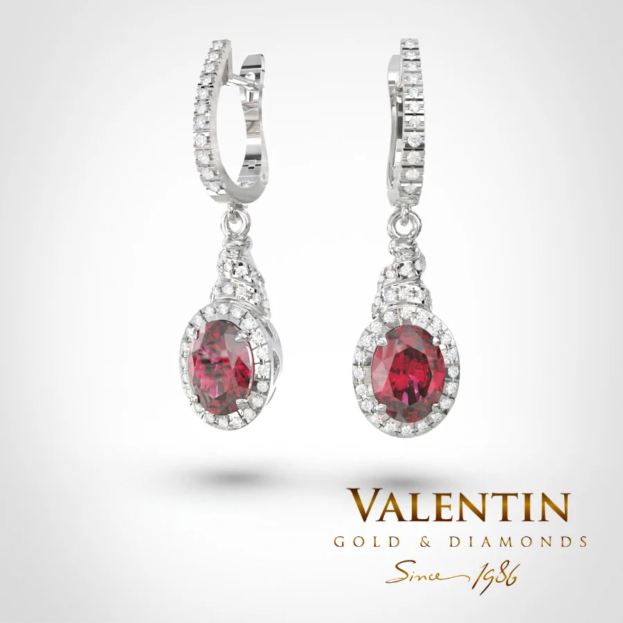 Ti amo Ruby Gold Earrings 7434 – white gold