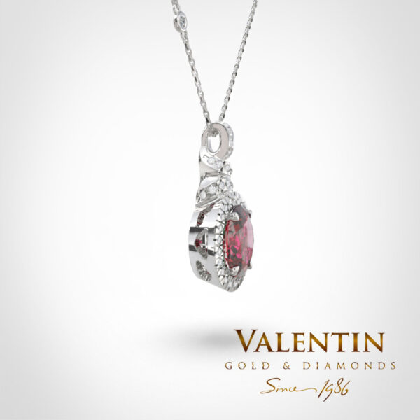 Златен медальон Ti amo Ruby 6567 – бяло злато