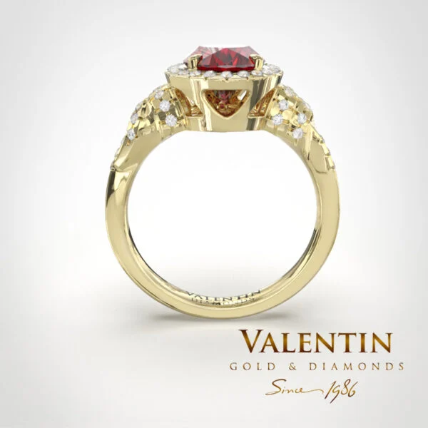 Златен пръстен Ti amo Ruby 4477 – жълто злато