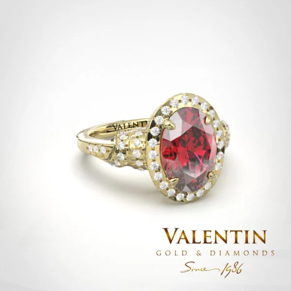 Златен пръстен Ti amo Ruby 4477 – жълто злато