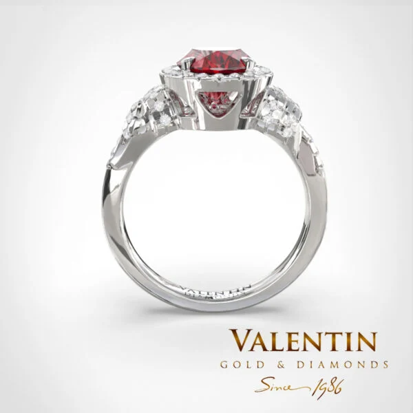 Златен пръстен Ti amo Ruby 4477 – бяло злато