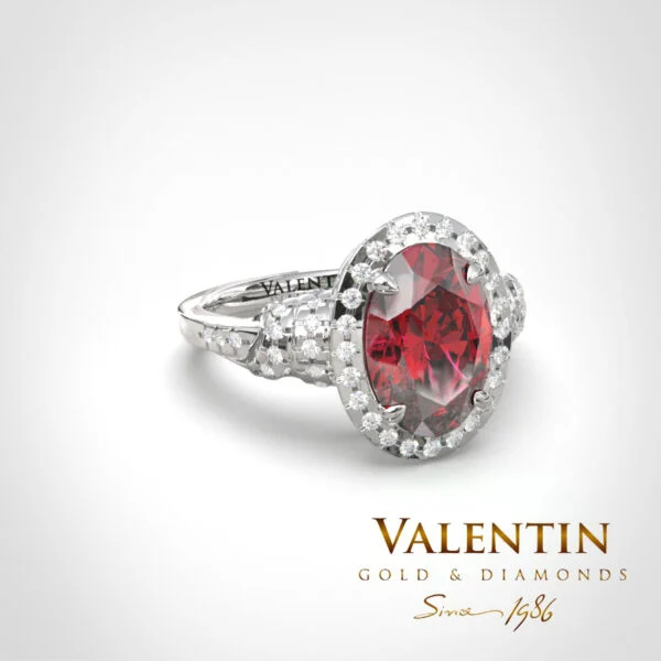 Ti amo Ruby Gold Ring 4477 – white gold