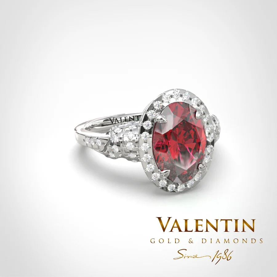 Златен пръстен Ti amo Ruby 4477 – бяло злато