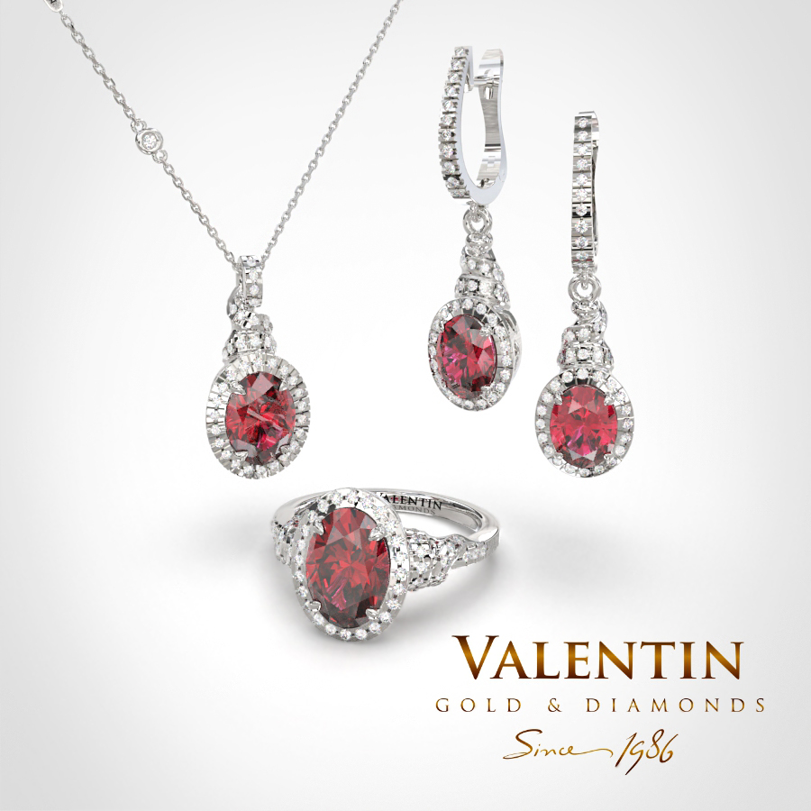 Златен пръстен Ti amo Ruby 4477 – бяло злато