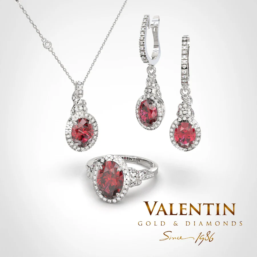 Златен пръстен Ti amo Ruby 4477 – бяло злато