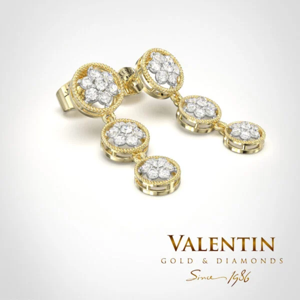Златни обеци Shine like a star 7620 – жълто злато