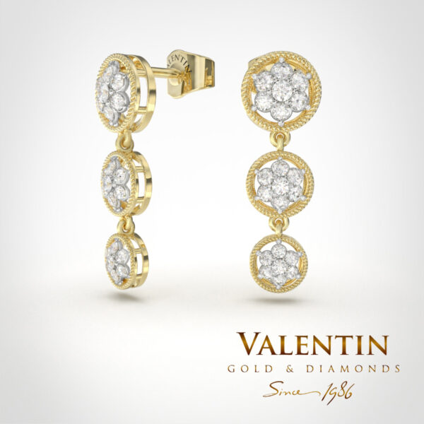 Shine like a star Gold Earrings 7620 – yellow gold