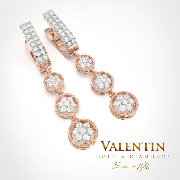 Shine like a star Gold Earrings 7620 – rose gold