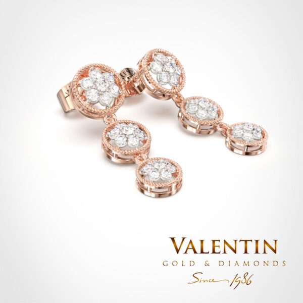 Shine like a star Gold Earrings 7620 – rose gold