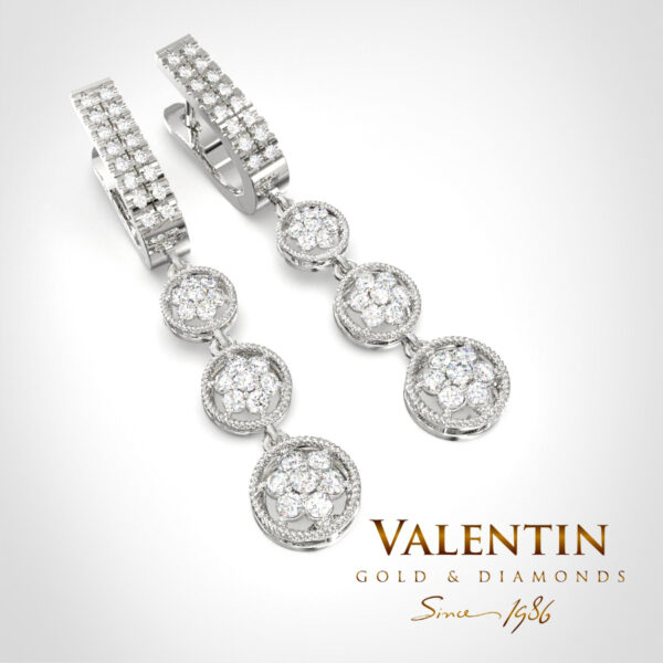 Shine like a star Gold Earrings 7620 – white gold