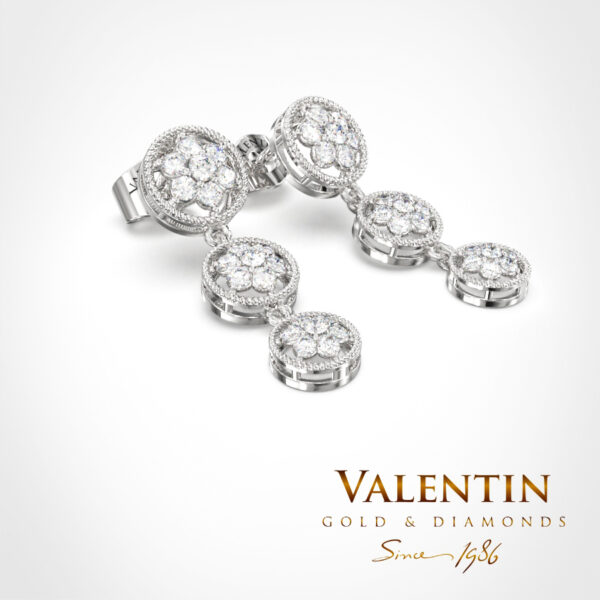 Shine like a star Gold Earrings 7620 – white gold