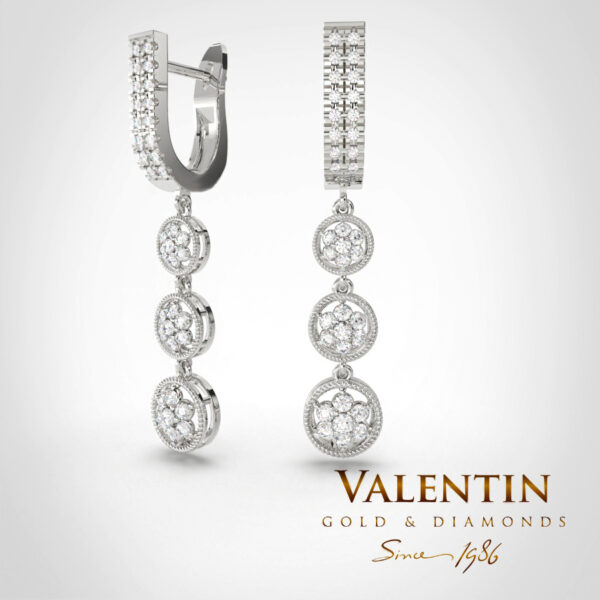 Shine like a star Gold Earrings 7620 – white gold