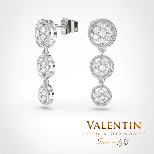 Shine like a star Gold Earrings 7620 – white gold