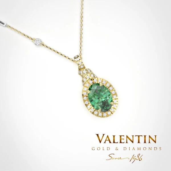 Златен медальон Ti amo Emerald 6567 – жълто злато
