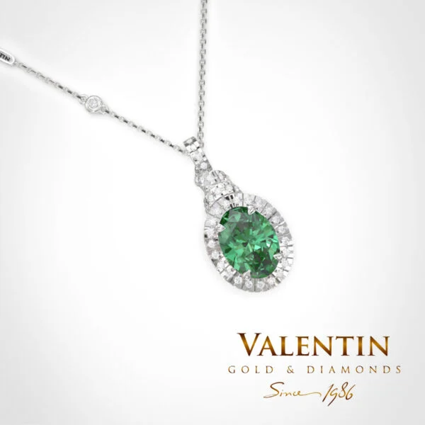 Златен медальон Ti amo Emerald 6567 – бяло злато