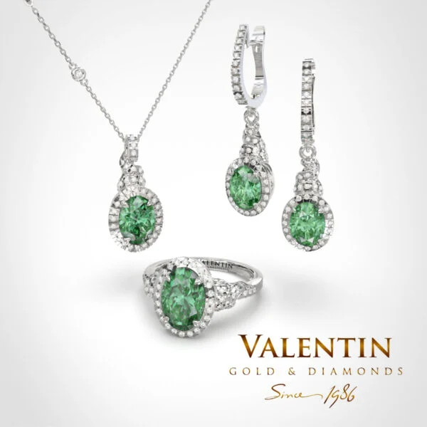 Златен пръстен Ti amo Emerald 4477 – бяло злато