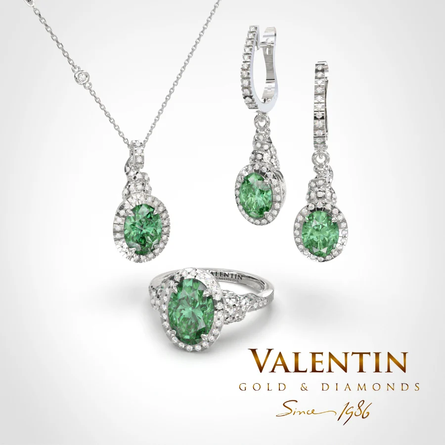 Златен пръстен Ti amo Emerald 4477 – бяло злато