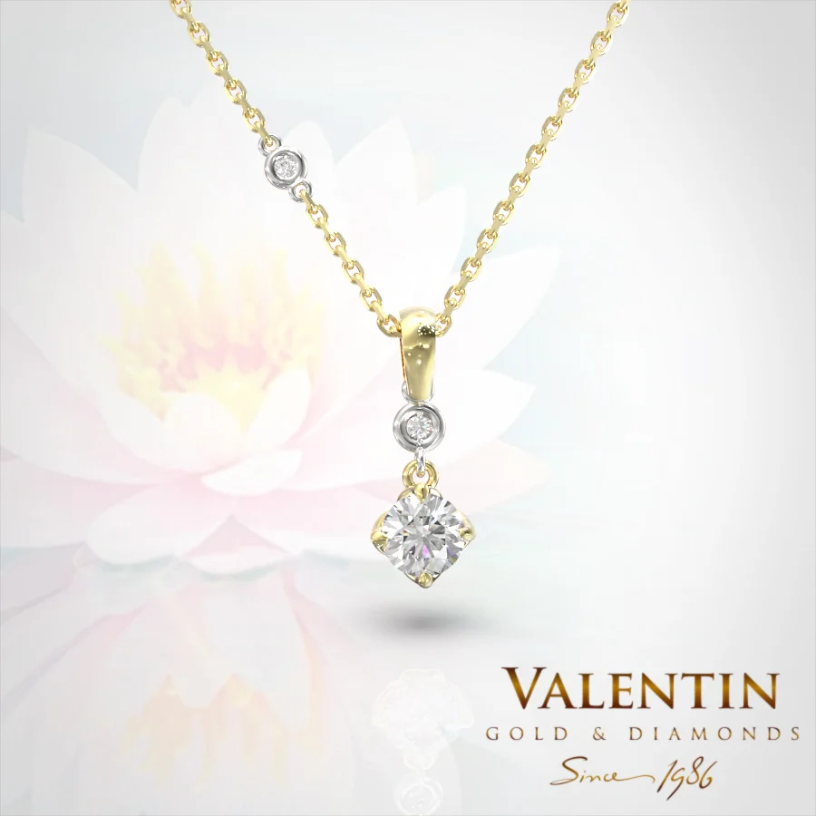 Lotus Extended Gold Pendant 6903 – yellow gold