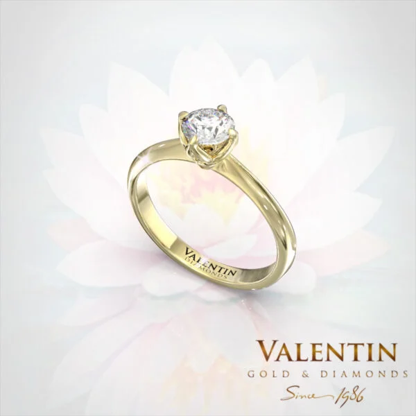 Lotus Extended Engagement Ring 4719 – yellow gold