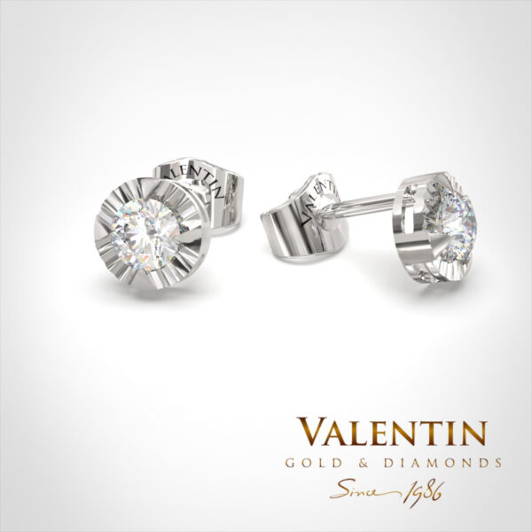 Noble Gold Earrings 7619 – white gold