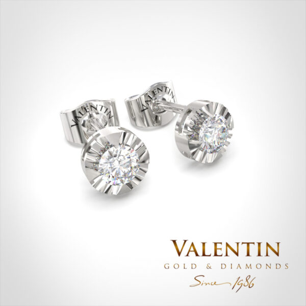Noble Gold Earrings 7619 – white gold