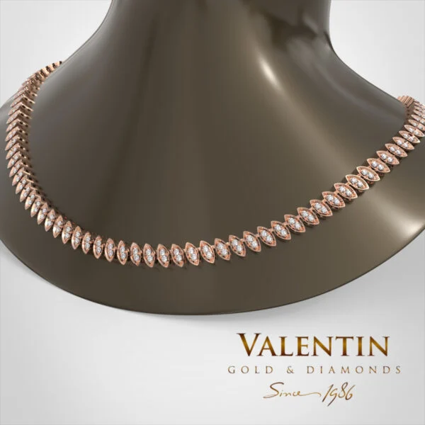 Златно колие Elegance 8356 – розово злато