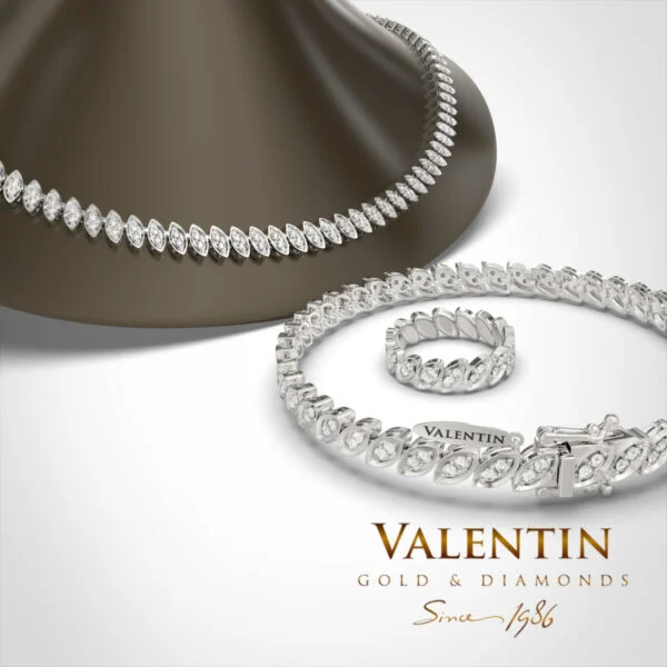 Златно колие Elegance 8356 – бяло злато
