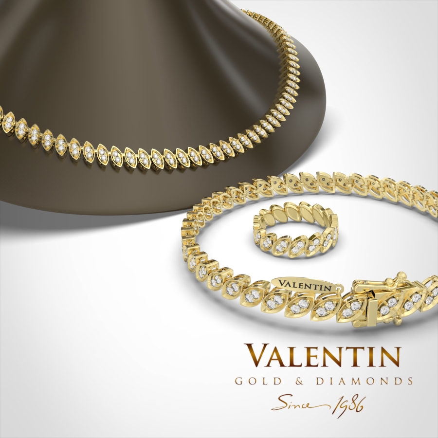 Златно колие Elegance 8356 – жълто злато