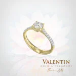 Diamond Lotus Extended Engagement Ring 4761 – yellow gold