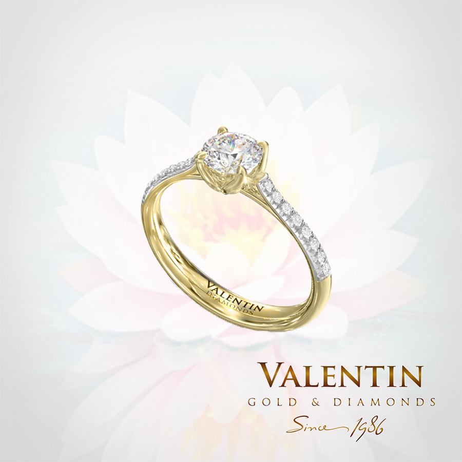 Годежен пръстен Diamond Lotus Extended 4761 – жълто злато
