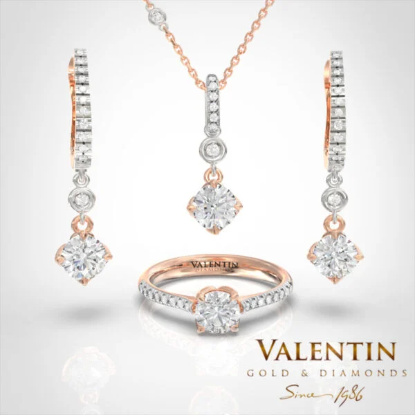 Diamond Lotus Extended Engagement Ring 4761 – rose gold