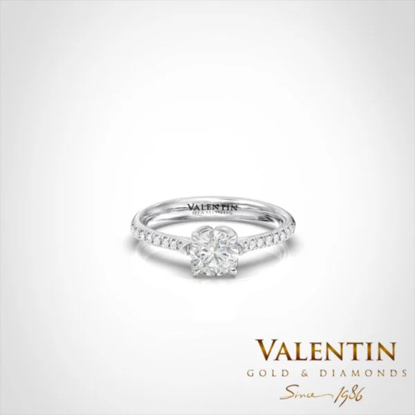 Diamond Lotus Extended Engagement Ring 4761 – white gold