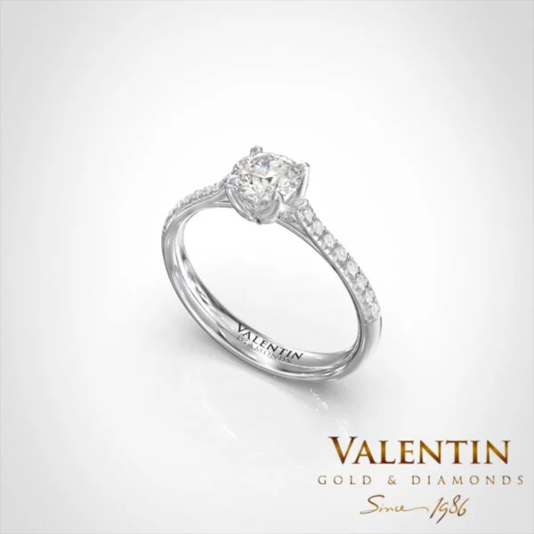 Diamond Lotus Extended Engagement Ring 4761 – white gold