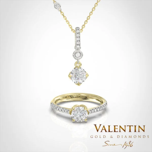 Златен медальон Diamond Lotus Extended 6903 – жълто злато