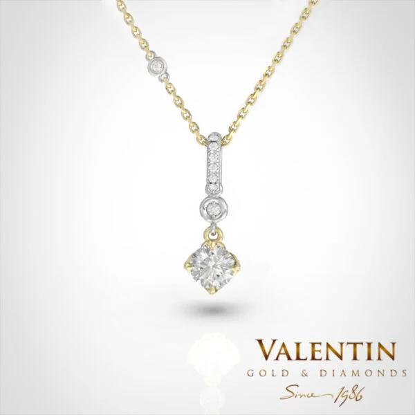 Златен медальон Diamond Lotus Extended 6903 – жълто злато