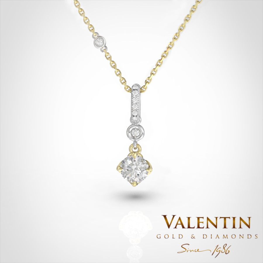 Златен медальон Diamond Lotus Extended 6903 – жълто злато