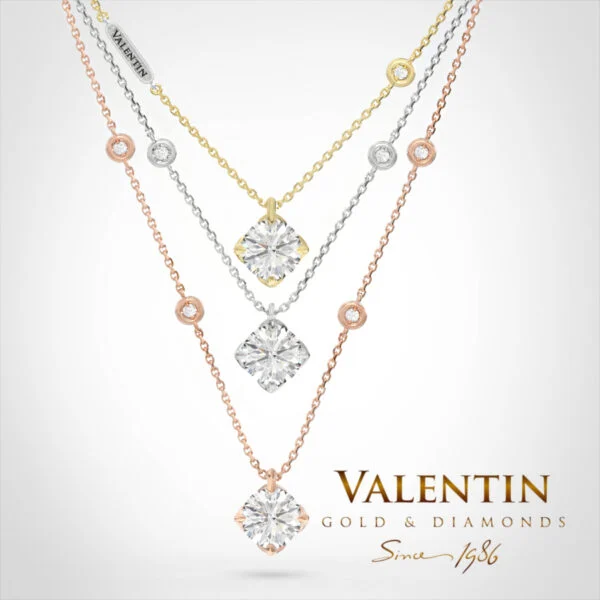 Златен медальон Diamond Lotus 6903