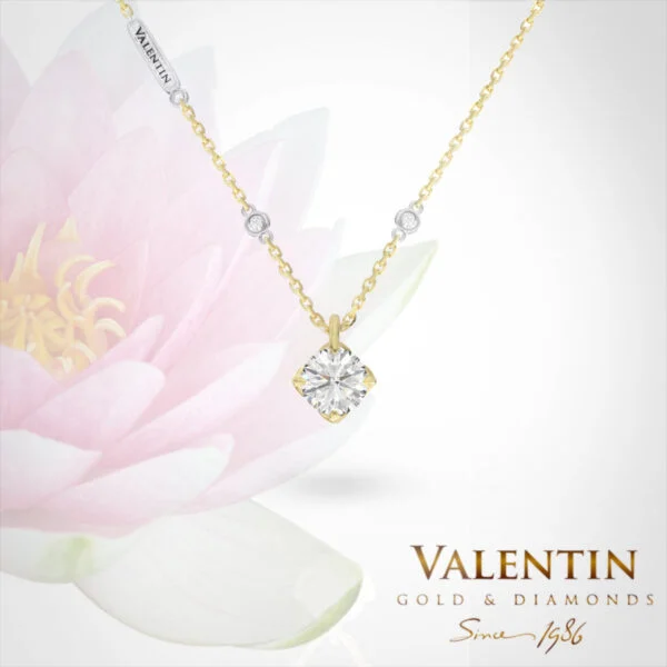 6903 Diamond Lotus Yellow lot Златен медальон Diamond Lotus 6903 – жълто злато