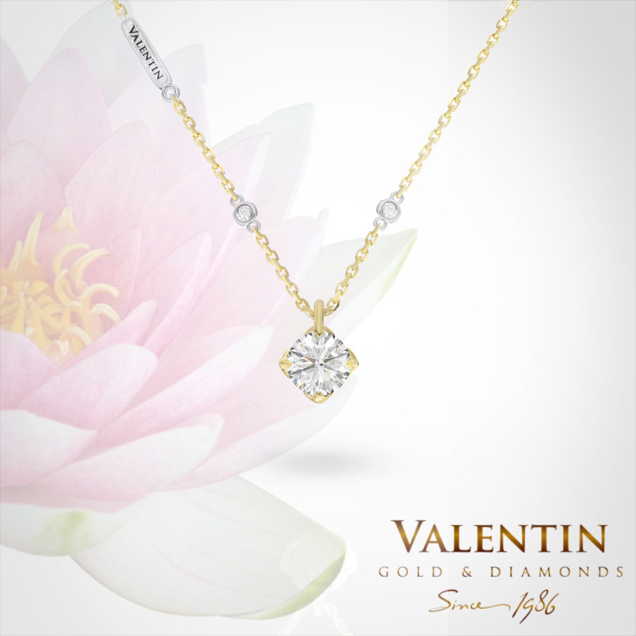 Златен медальон Diamond Lotus 6903 – жълто злато