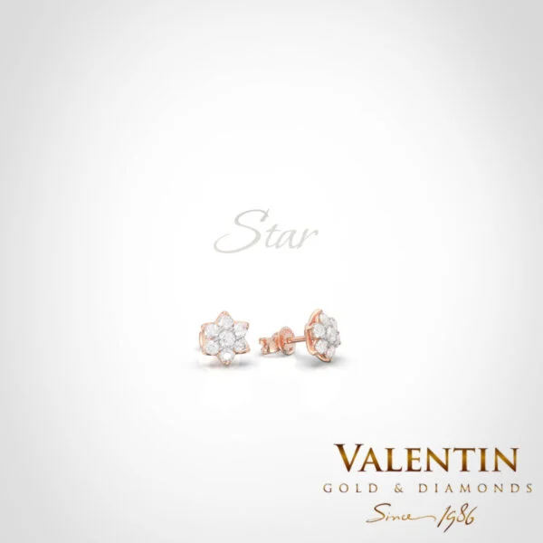 7600 Pink 2 2 Златни обеци Star 7600 – розово злато