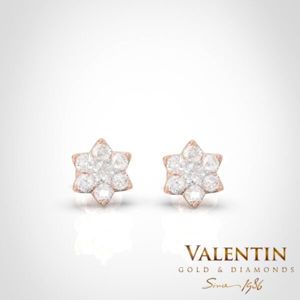 Star Gold Earrings 7600 – rose gold