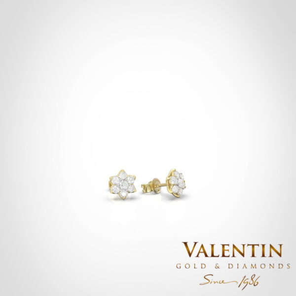 Star Gold Earrings 7600 – yellow gold
